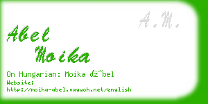 abel moika business card